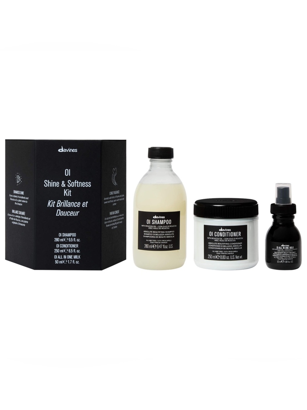 Davines OI Shine & Softness Kit – Shampoo, Conditioner, & Hair Milk from Sephora